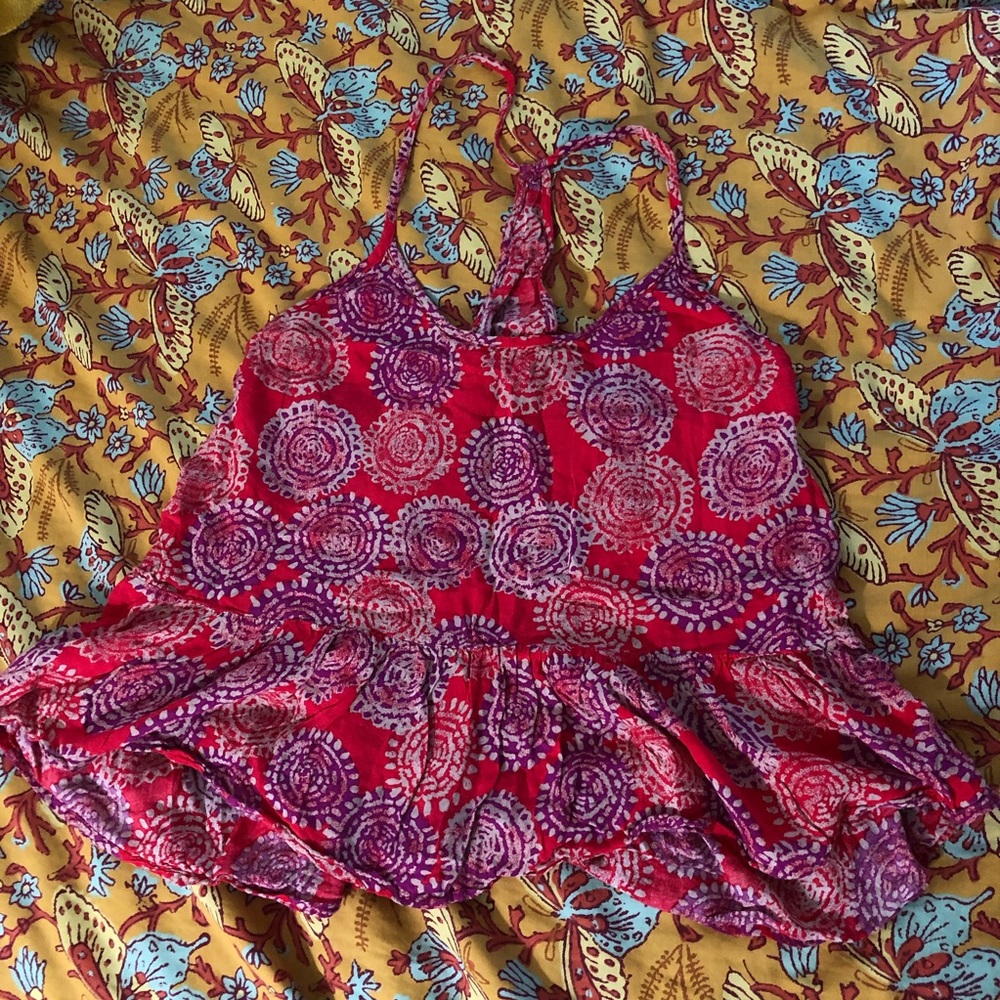 F21 Abstract Loose Cami Top